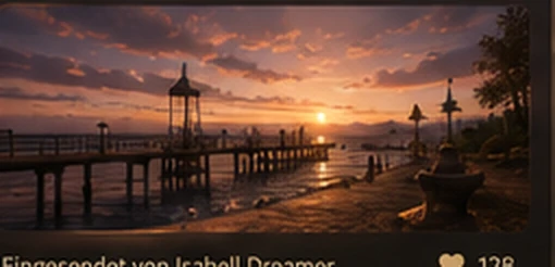 Sonnenuntergang am Steg